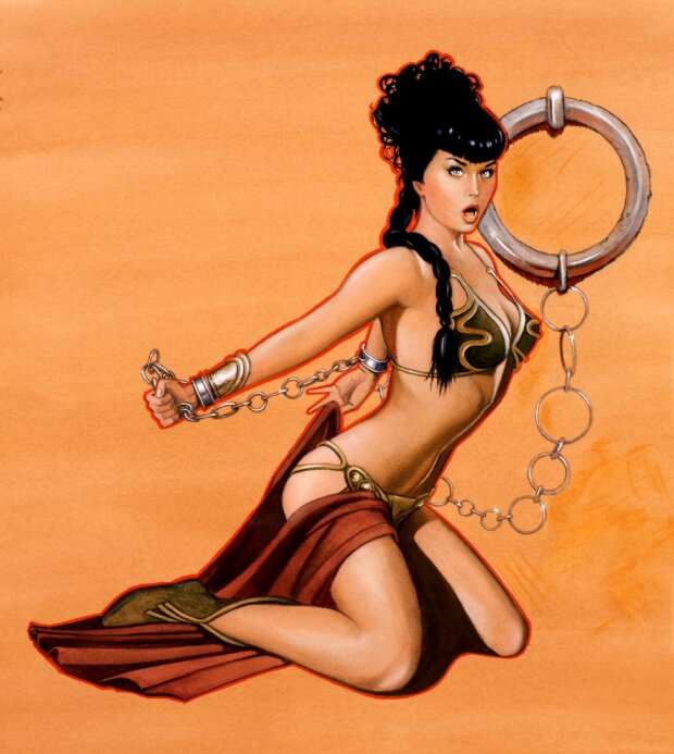 Bettie Page as Slave Leia