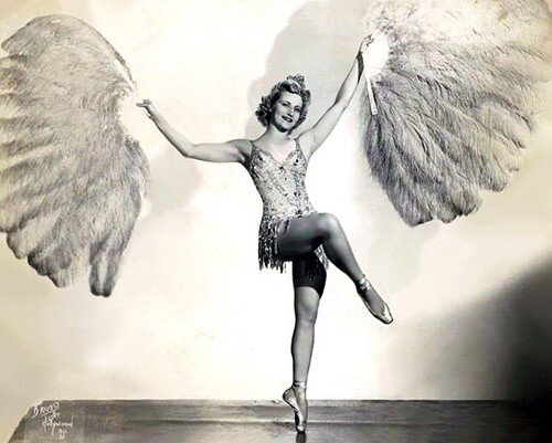 Vintage Burlesque Toe Dancer/Fan Dancer